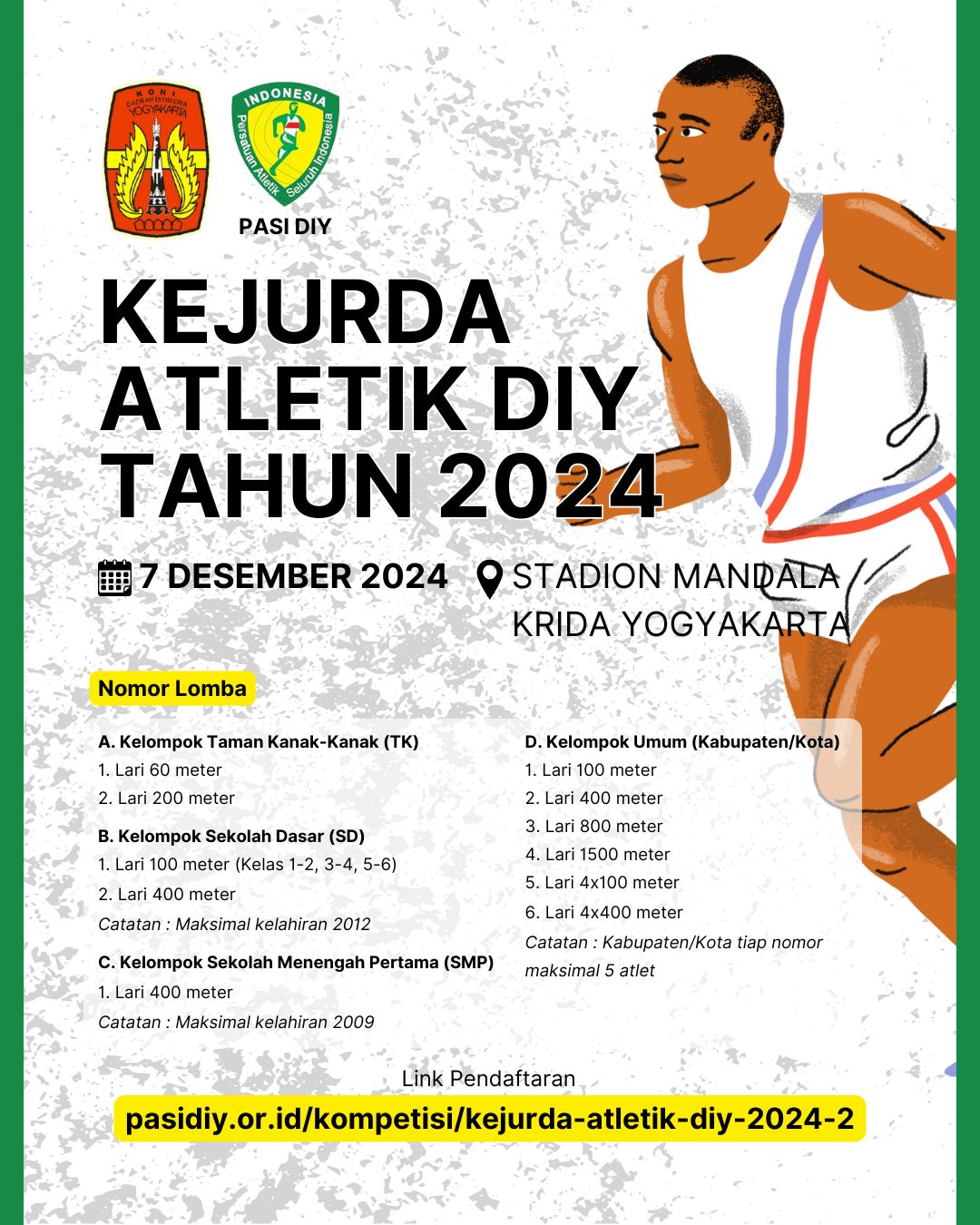 Kejurda Atletik DIY 2024