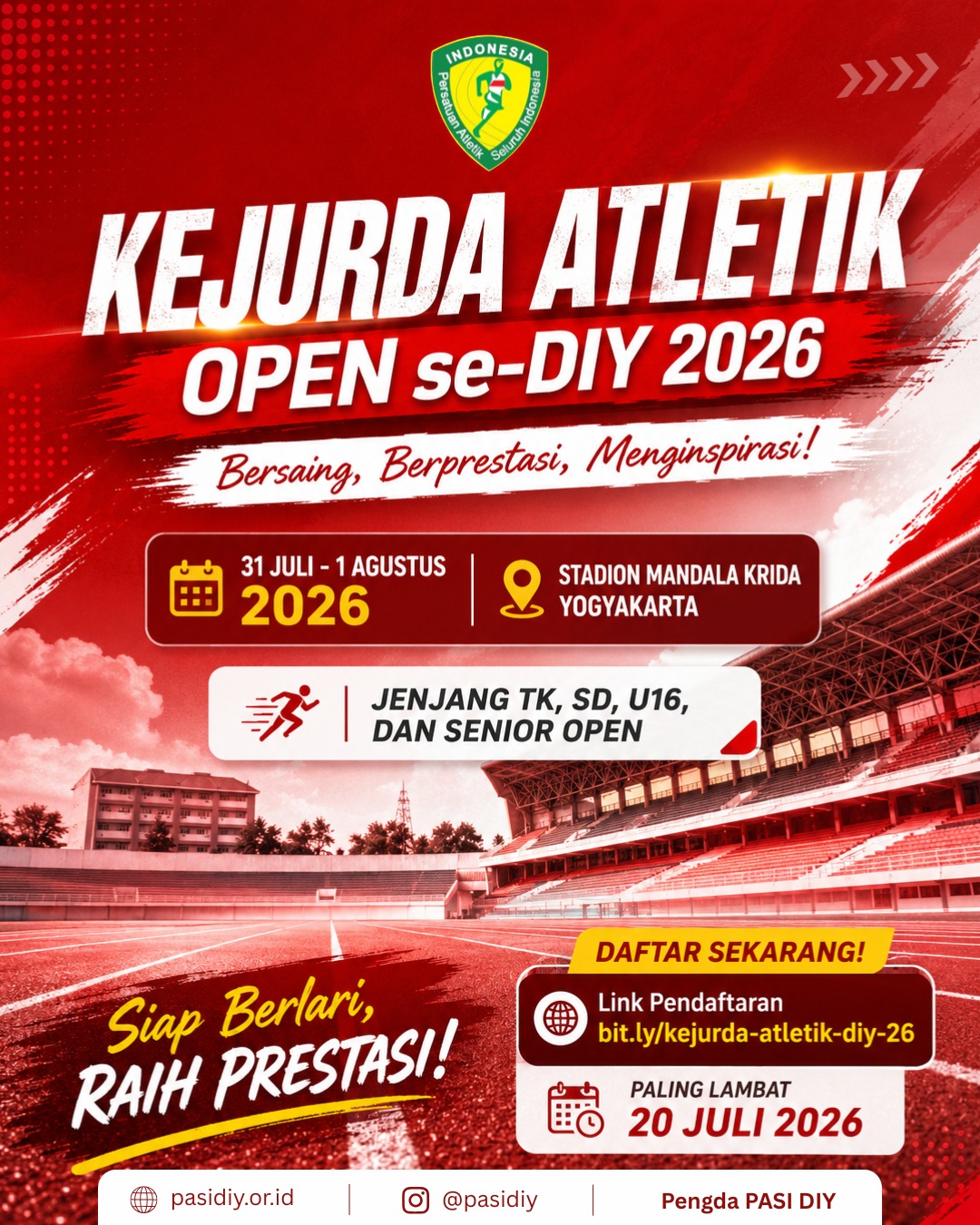 Kejurda Atletik Open DIY 2026